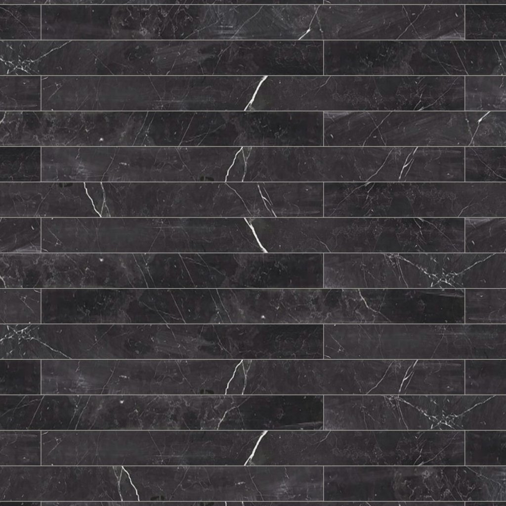 Marble Systems Black Honed Marble Tile 4x48 - Black