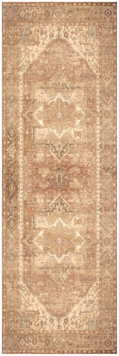 Nourison Home Nourison Vintage Washables VWS14 2'2" x 8' Gold Vintage Indoor Rug - 2' x 6'