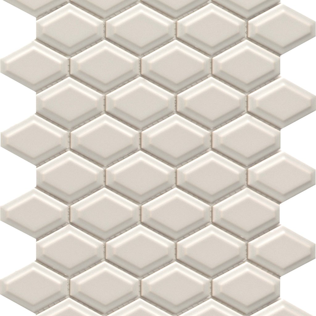 Emser Tile CATCH GLOSSY BEVELED WIDE HEXAGON MOSAIC -POR - Fawn