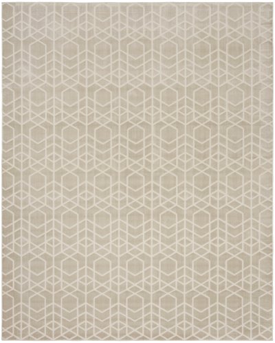 Nourison Home Nourison Washable Charm WCH01 2'2" x 8' Silver Ivory Modern Indoor Rug - 9' x 12'