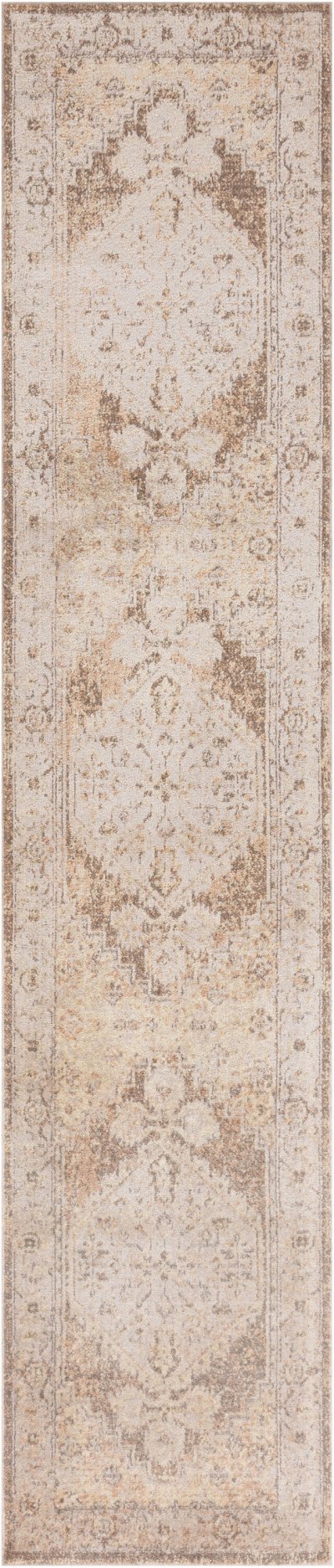 Nourison Home Nourison Astra Machine Washable ASW11 2'2" x 4' Beige Vintage Indoor Rug - 2'2" x 10'