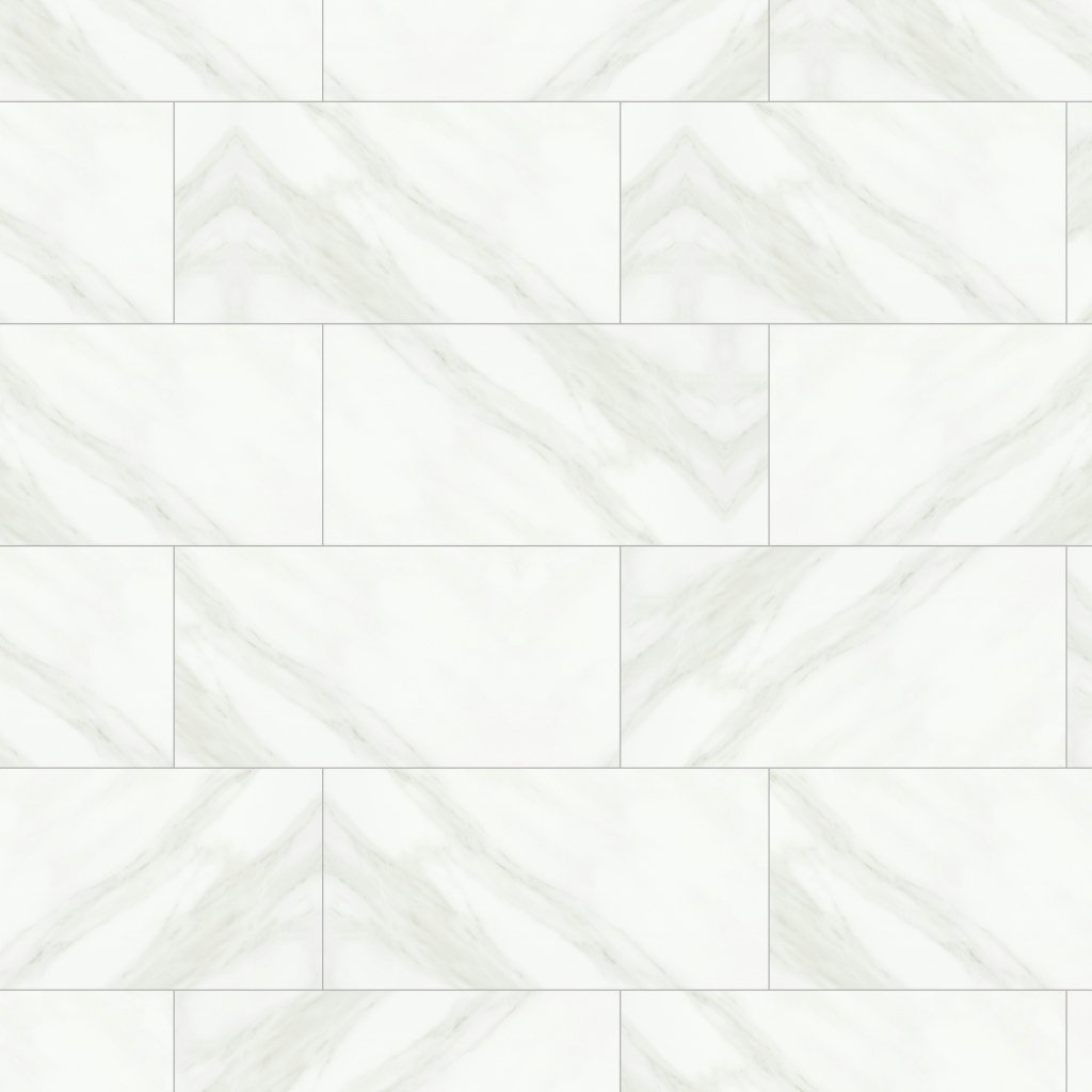 American Olean Mirasol - Bianco Carrara, Rectangle, 12X24, Glossy (ML70) - Bianco Carrara