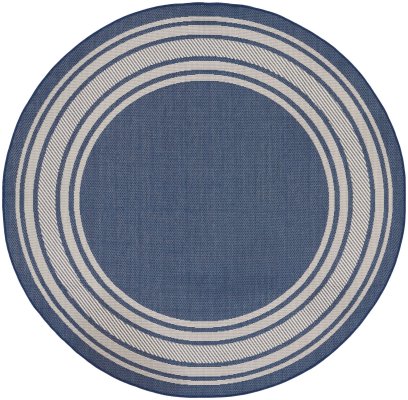 Nourison Home Nourison Horizon Indoor/Outdoor HOZ03 3' x 5' Navy Modern Rug - 8' Round