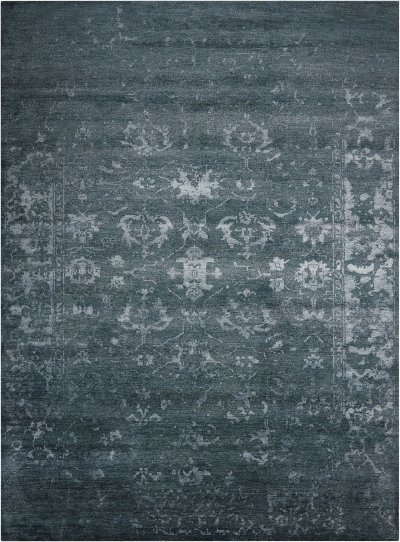 Nourison Home Nourison Silk Shadows SHA15 9'9" x 13'9" Blue Stone Vintage Indoor Rug - 8'6" x 11'6"