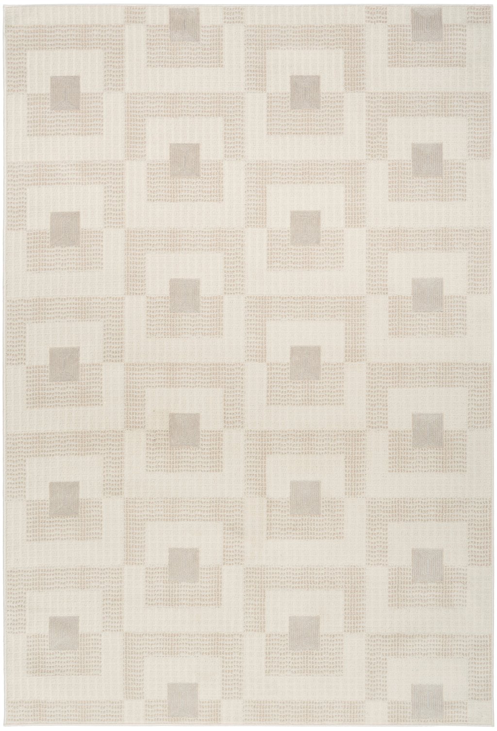 Nourison Home Nourison Nordic NRC05 5' x 7' Ivory Beige Modern Indoor Rug