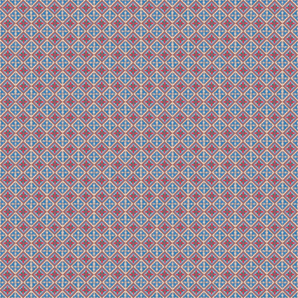Marble Systems 464 Glazed Diamond Flower Ceramic Tile 3x3 - 464