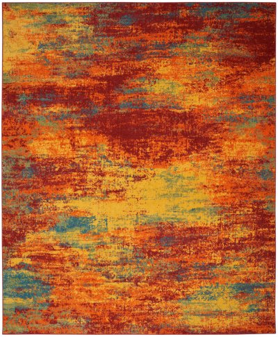 Nourison Home Nourison Nourison Essentials NRE06 9' x 12' Flame Modern Rug - 10' x 14'