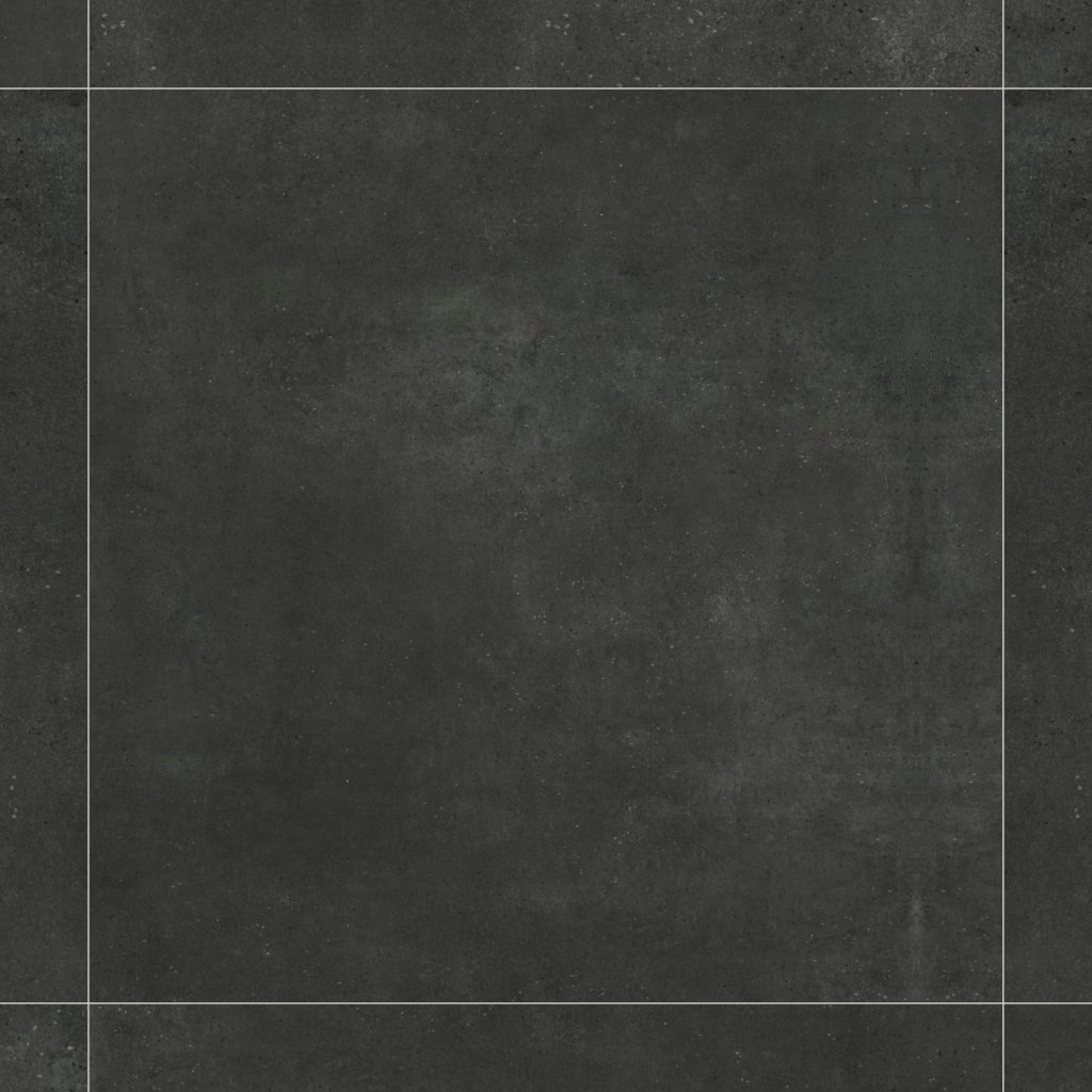 Qualis Ceramica Ashland 48X48F Black - Black