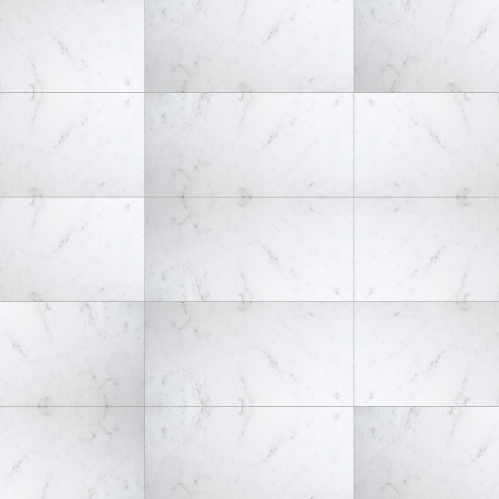 Marble Systems Bianco Carrara Matte Marble Look Porcelain Tile 12x24 - Bianco Carrara