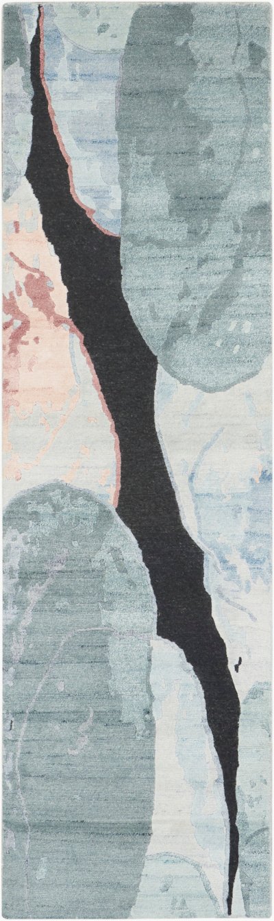Nourison Home Nourison Silk Shadows SHA25 7'9" x 9'9" Blue Pink Modern Indoor Rug - 2'3" x 8'