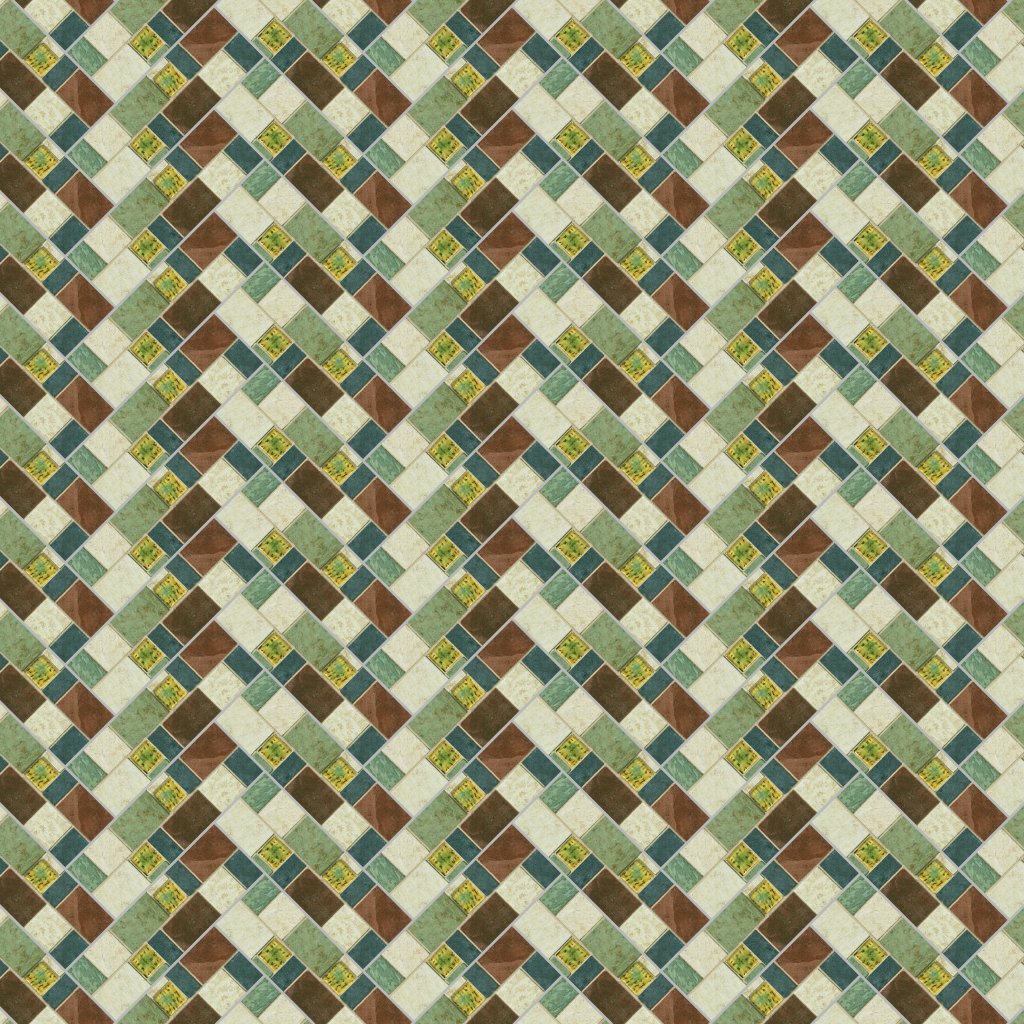 Daltile Continental Slate Beige / Red/ Green / Black, Deco, 4X12, Matte - Beige / Red/ Green / Black