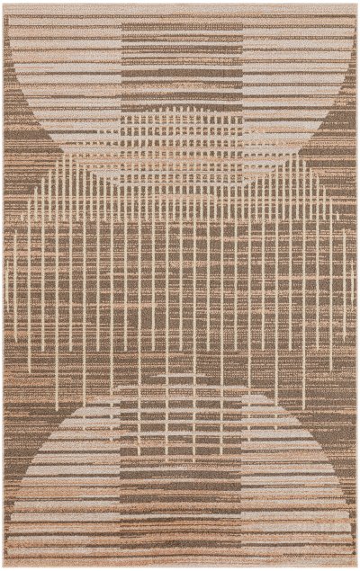 Nourison Home Nourison Astra Machine Washable ASW03 4' x 6' Latte Mid-Century Modern Indoor Rug - 3'3" x 5'