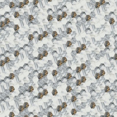 Qualis Ceramica Royal Stoneworks 2" Regal White Vein Hex - 12" x 12"