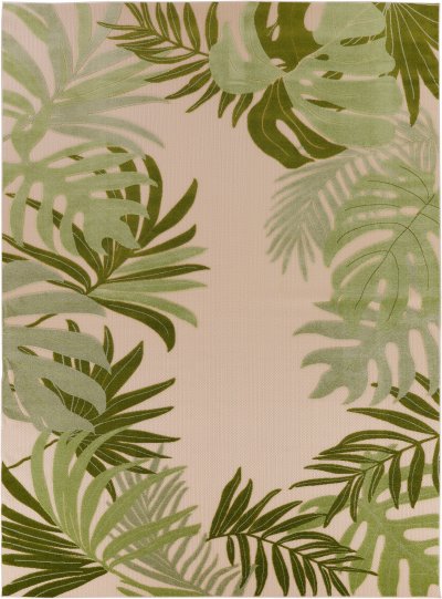 Nourison Home Nourison Aloha ALH40 2' x 6' Ivory Green Outdoor Rug - 10' x 14'