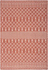 Nourison Positano POS02 7' x 10' Terracotta Modern Rug -