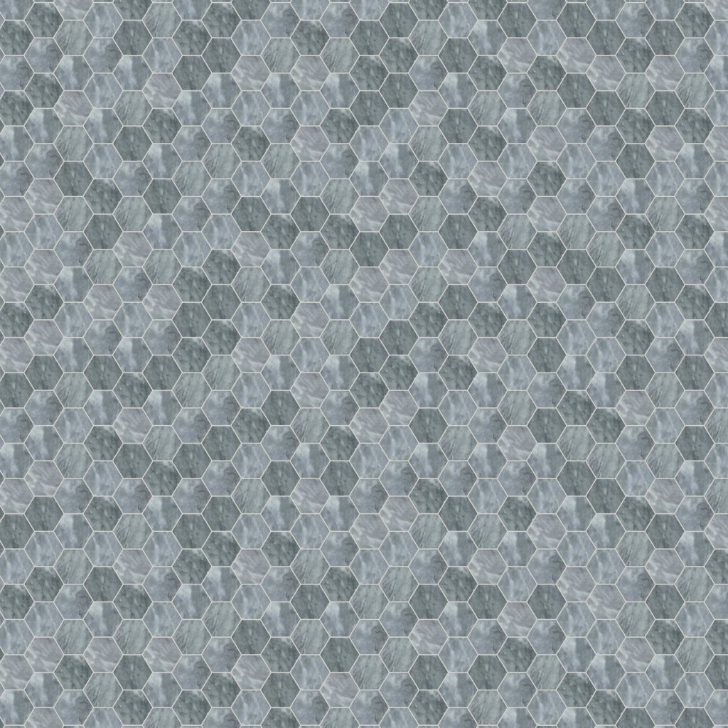 Qualis Ceramica Aqua Intenso 2 Hexagon Mosaic
