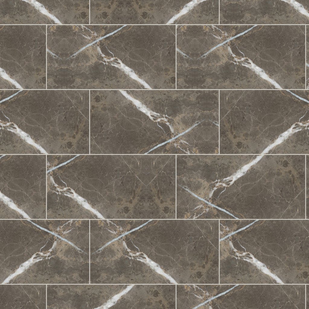 Qualis Ceramica Royal Stoneworks 12X24 Regal Brown Marble Vintage