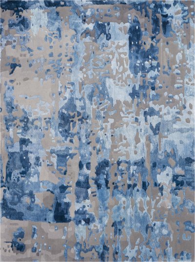 Nourison Home Nourison Prismatic PRS10 7'9" x 9'9" Blue Grey Modern Indoor Rug - 5'6" x 7'5"