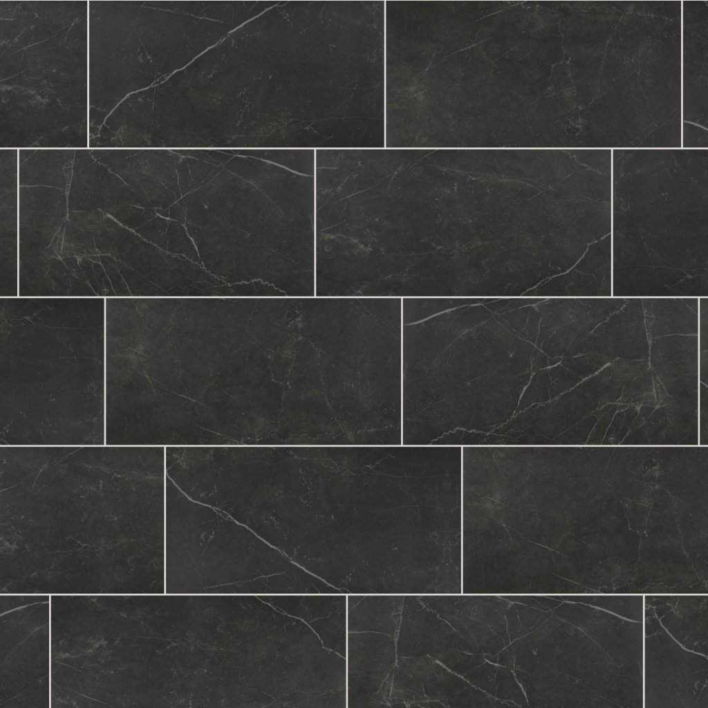 Qualis Ceramica Luxury Tivoli Nero 12X24 Honed - Black