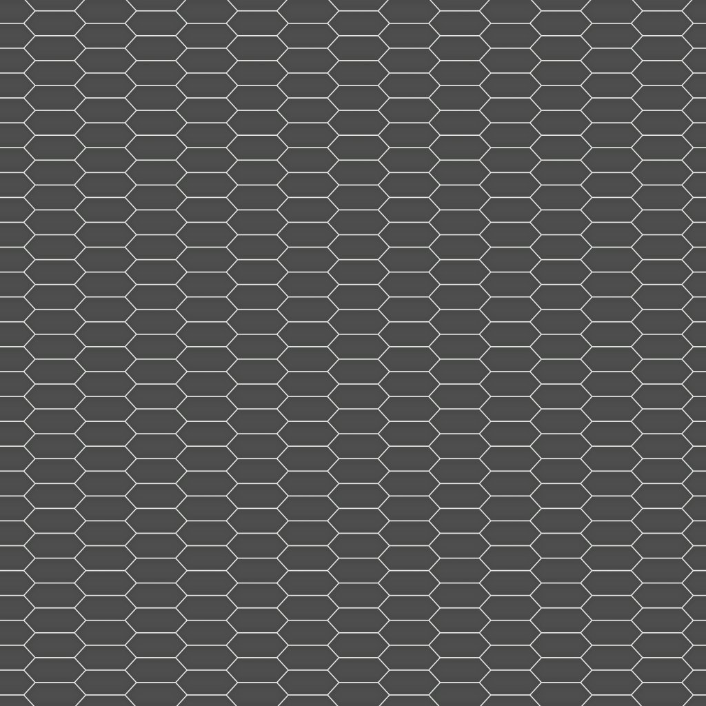 Qualis Ceramica Traditions Retro Black 2X5 Picket Glossy Mosaic - Black