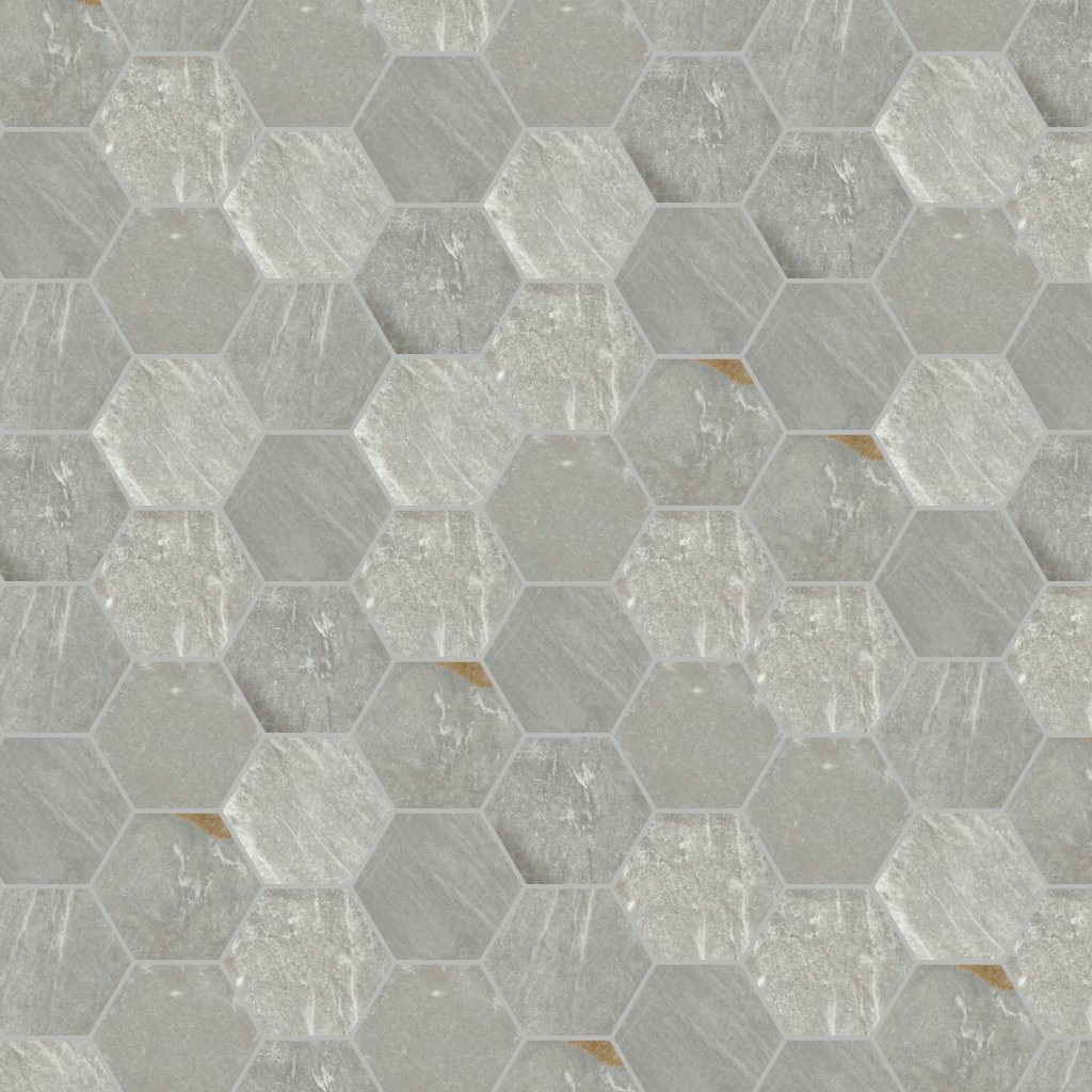 American Olean Solstice - Summer Moss, Hexagon, 8, Stepwise, Matte (ST35) - Summer Moss