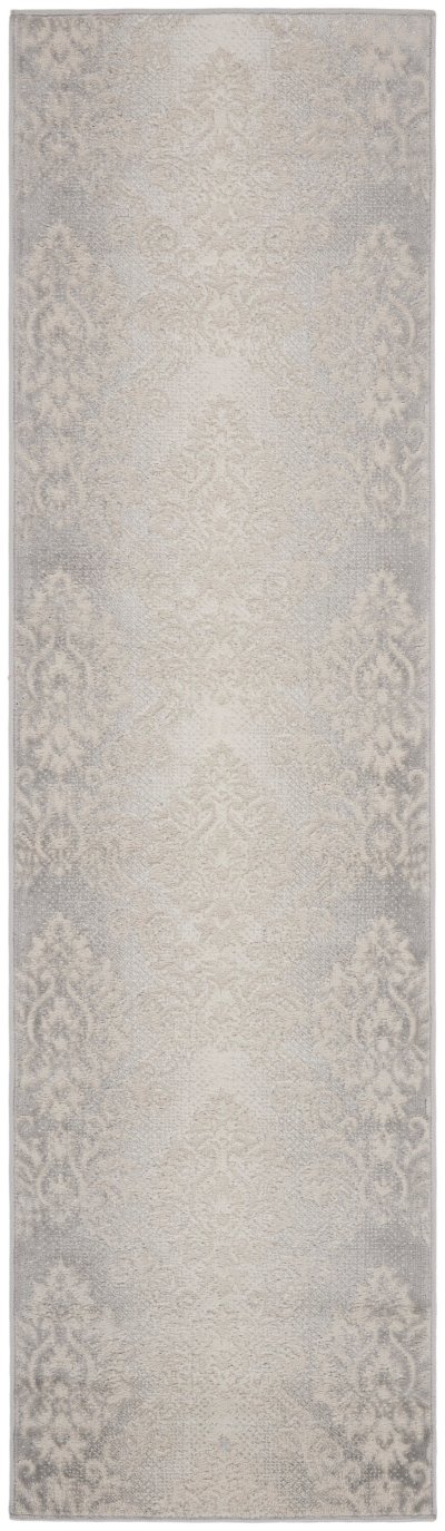 Nourison Home Nourison Elation ETN03 2'3" x 7'6" Ivory Grey Vintage Indoor Rug - 2'3" x 7'6"