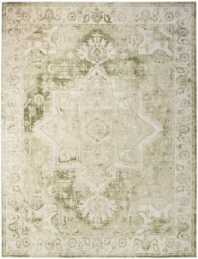 Nourison Home Nourison Astra Machine Washable ASW12 2'2" x 4' Ivory Green Vintage Indoor Rug - 9' x 12'