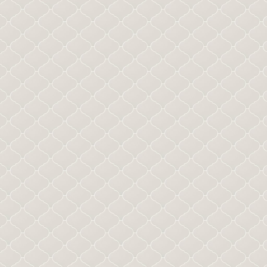 American Olean Playscapes - Linen, Arabesque, 6, Undulated, Glossy (PS72) - Linen