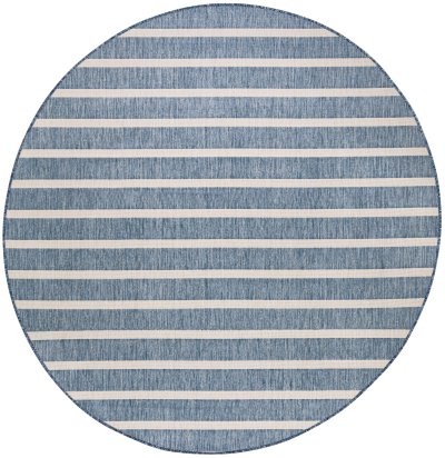 Nourison Home Nourison Positano POS03 10' x Square Navy Ivory Modern Rug - 12' Round