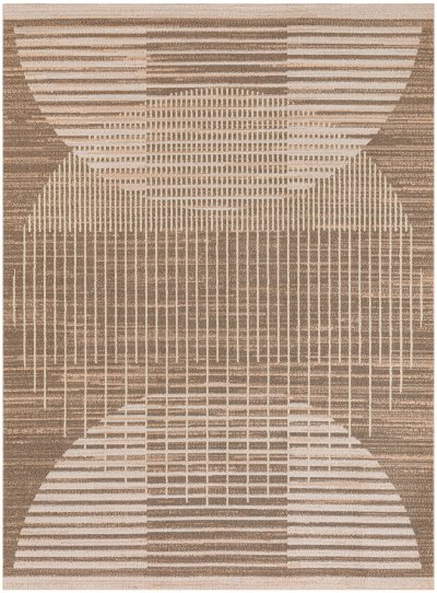 Nourison Home Nourison Astra Machine Washable ASW03 4' x 6' Latte Mid-Century Modern Indoor Rug - 5'3" x 7'