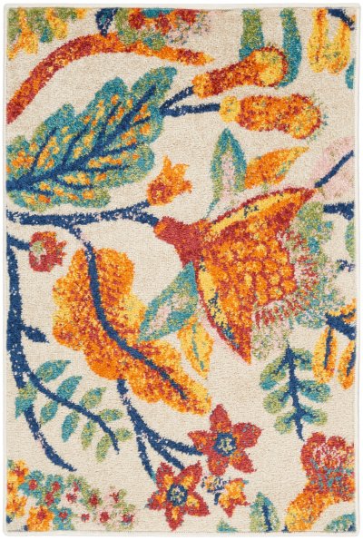 Nourison Home Nourison Allur ALR09 9' x 12' Ivory Multicolor Bohemian Indoor Rug - 2' x 3'