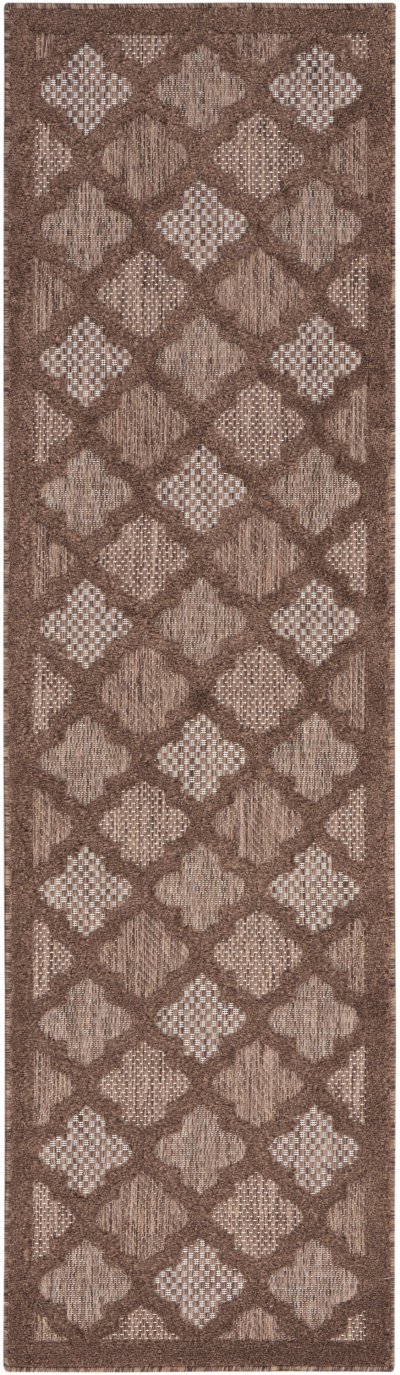 Nourison Home Nourison Easy Care NES01 6' x Round Brown Modern Rug - 2' x 6'
