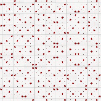 Marble Systems Pure White, Fire Engine Glossy Serendipity Ceramic Tile 6x6 - Pure White, Fire Engine - 6" x 6" x 3/8"