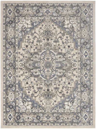 Nourison Home Nourison Quarry QUA05 2'2" x 3'9" Ivory Blue Vintage Indoor Rug - 7'10" x 9'10"