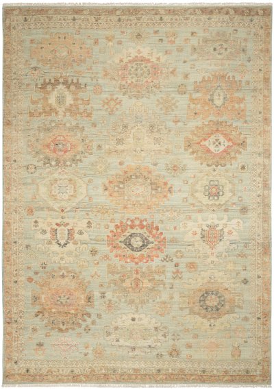 Nourison Home Nourison Heritage Vine HTV02 10' x 14' Light Blue Vintage Indoor Rug - 8' x 10'