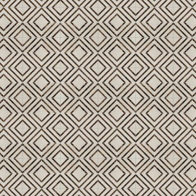 Marble Systems Crema Bella, Emperador Dark Polished Yildiz Marble Mosaic 8 13/16x11 - Crema Bella, Emperador Dark - 8 13/16" x 11" x 3/8"
