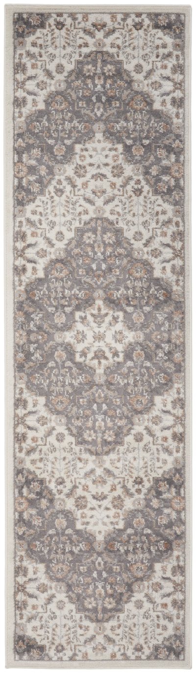 Nourison Home Nourison Elation ETN08 5'3" x 7'3" Ivory Grey Transitional Indoor Rug - 2'3" x 7'6"