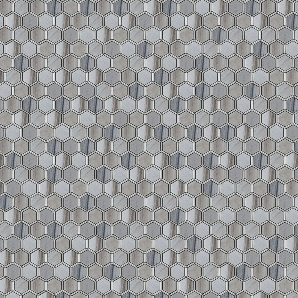 Marble Systems Thassos White, Skyline Polished Favo Marble Mosaic 12 1/4x11 3/4 - Thassos White, Skyline