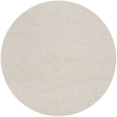Nourison Home Nourison Natural Texture NTX01 9' x 12' Ivory Beige Farmhouse Indoor Rug - 8' Round