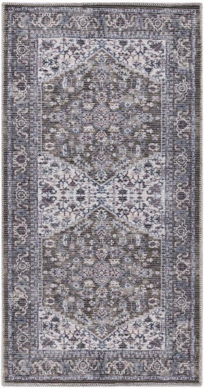 Nourison Home Nourison New Concept Washables SR104 3' x 5' Olive Ivory Vintage Indoor Rug - 2' x 3'9"