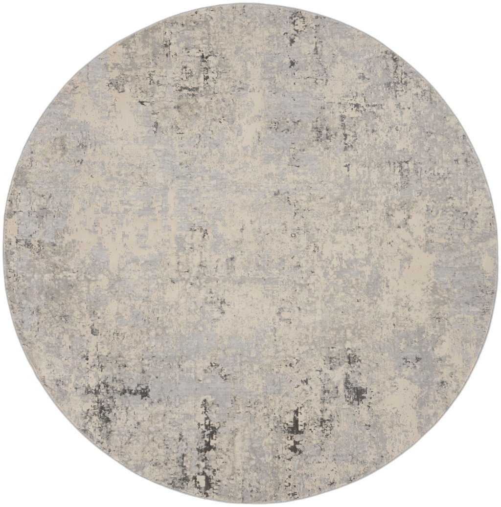 Nourison Home Nourison Rustic Textures RUS07 7’10” x Round Grey Beige Modern Indoor Rug