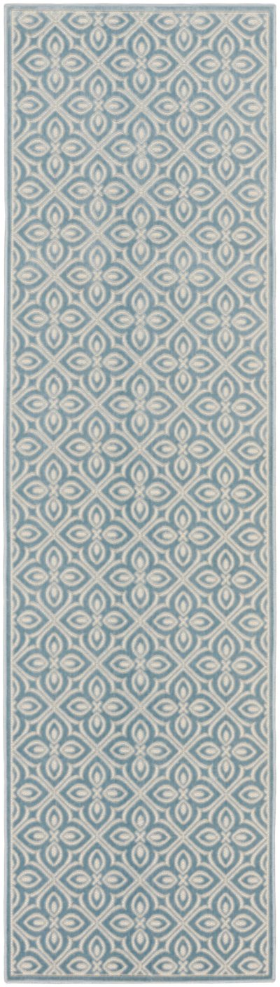 Nourison Home Nourison Washable Charm WCH03 9' x 12' Blue Ivory Contemporary Indoor Rug - 2' x 6'