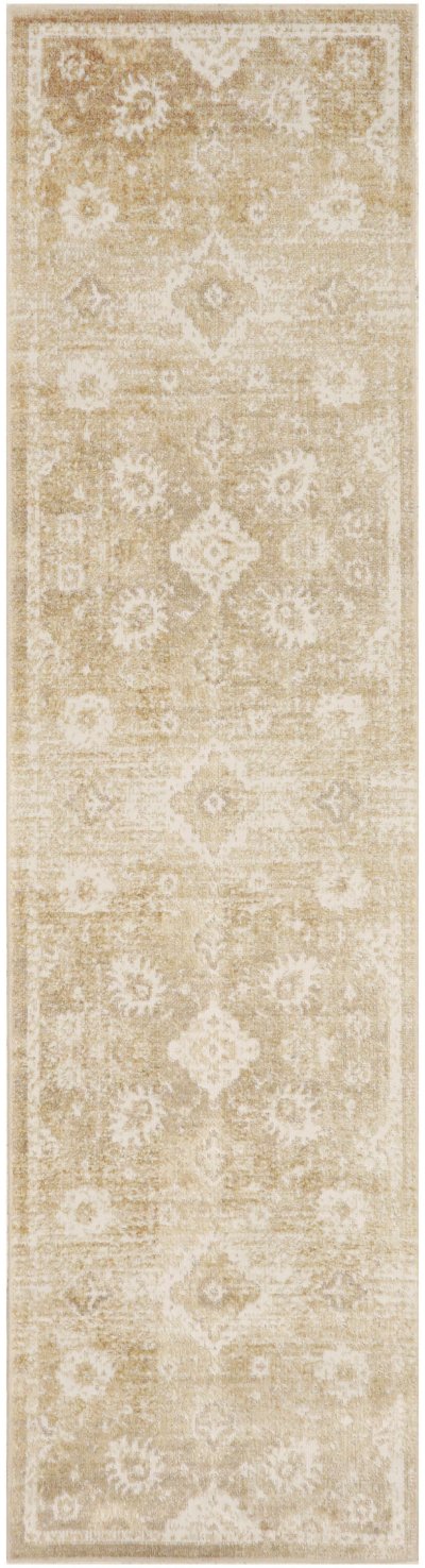 Nourison Home Nourison Astra Machine Washable ASW19 3'3" x 5' Ivory Gold Vintage Indoor Rug - 2'2" x 8'