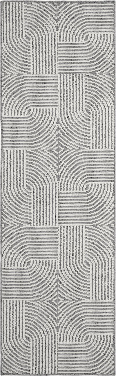 Nourison Home Nourison Textured Home TXH02 3'11" x 5'11" Charcoal Ivory Modern Indoor Rug - 2'3" x 7'6"