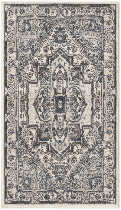 Nourison Home Nourison Quarry QUA18 2'2" x 7'6 Ivory Navy Vintage Indoor Rug - 2'2" x 3'9"