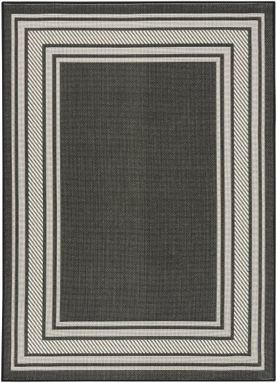 Nourison Home Nourison Horizon Indoor/Outdoor HOZ03 5' x 7' Black Modern Rug - 5' x 7'