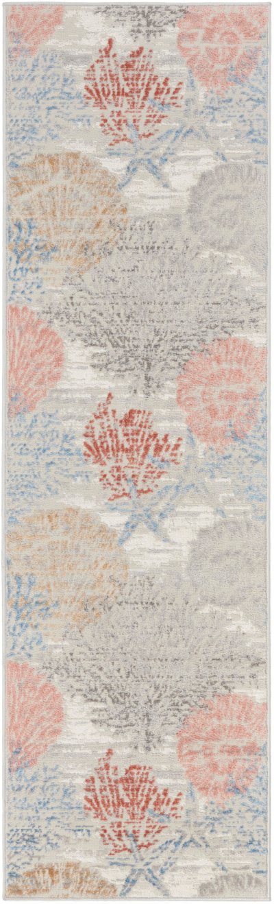 Nourison Home Nourison Seaside SDS04 2'3" x 7'6" Multicolor Coastal, Nautical & Beach Indoor Rug - 2' x 6'