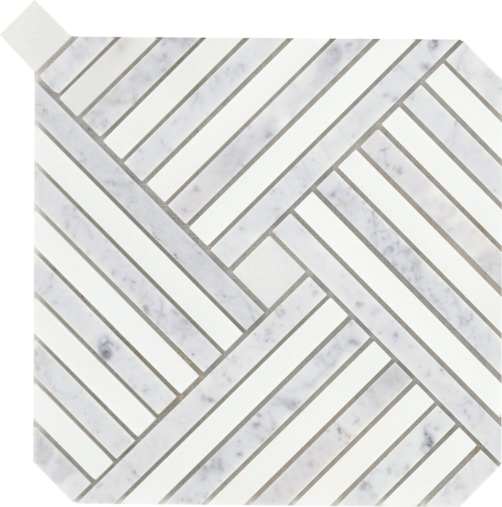 Emser Tile ALLURO PALACE POLISHED MOSAIC -MAR - Silver