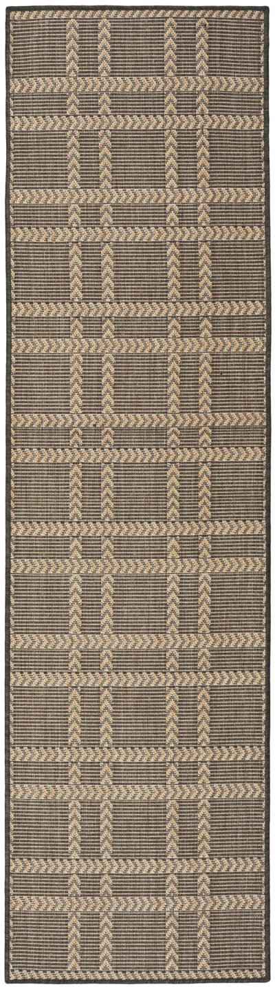 Nourison Home Nourison Horizon Indoor/Outdoor HOZ04 8' x 10' Charcoal Modern Rug - 2' x 6'