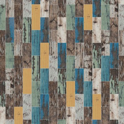 Qualis Ceramica Chelsea Collection Multicolor Wood 1.1"x4" Glazed Ceramic Mosaic - 12" x 12"